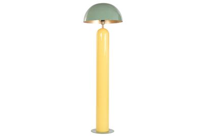 LAMPARA PIE METAL 45X45X153 SETA MULTICOLOR