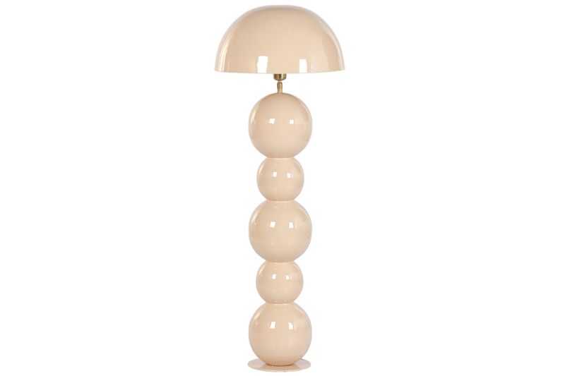 LAMPARA PIE HIERRO 40X40X115 BOLAS SETA LACADO