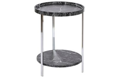 MESITA AUXILIAR MDF INOX 40X40X53 SIMIL MARMOL MESITA AUXILIAR MDF INOX 40X40X53 SIMIL MARMOL