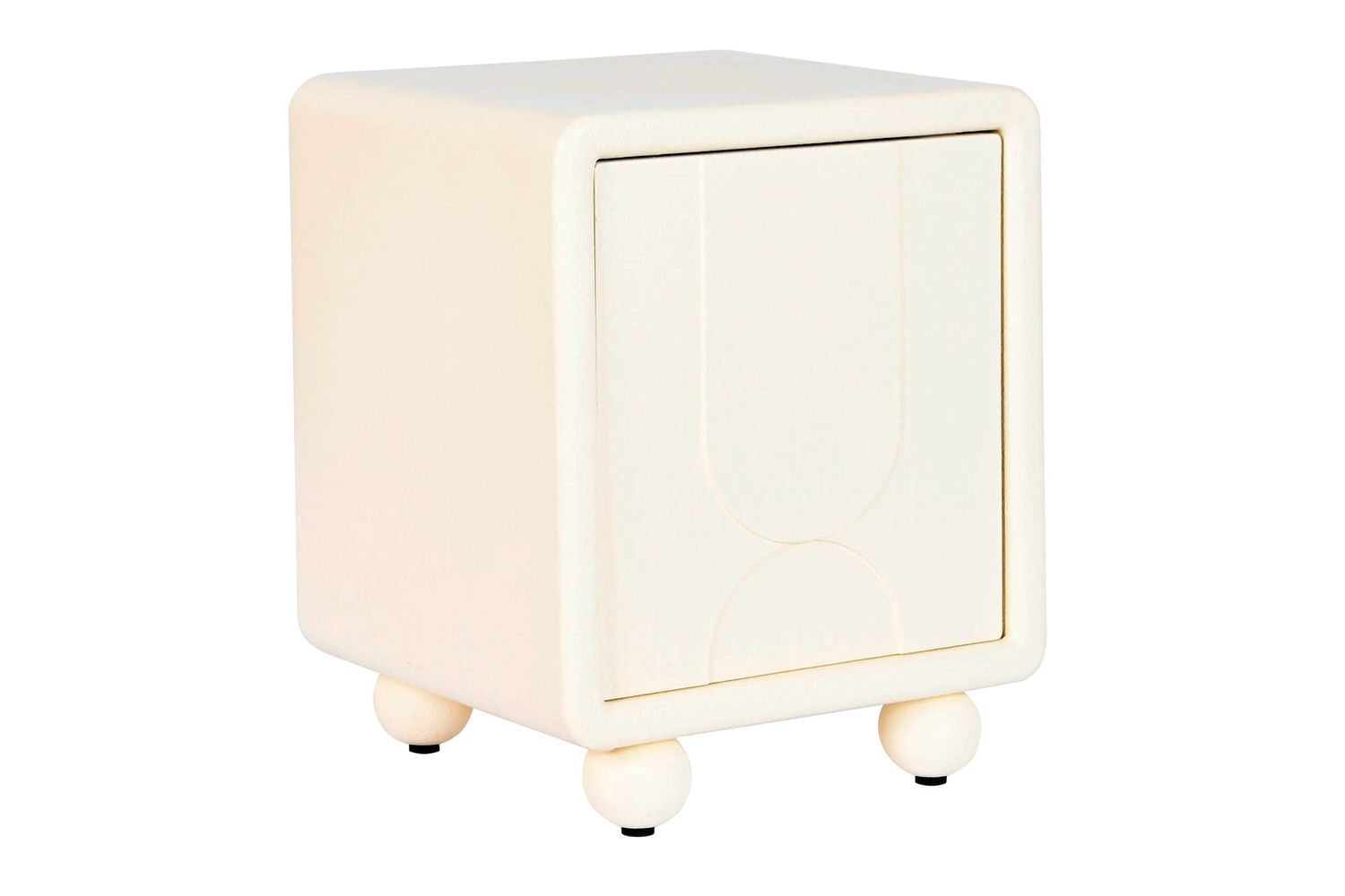 MESITA DE NOCHE MDF 45X40X55 1PUERTA 3D BLANCO