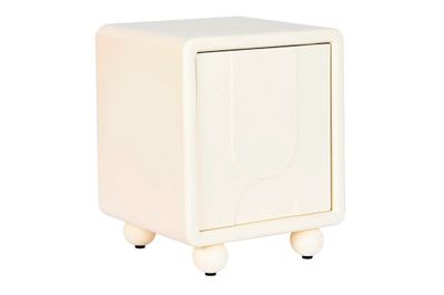 MESITA DE NOCHE MDF 45X40X55 1PUERTA 3D BLANCO