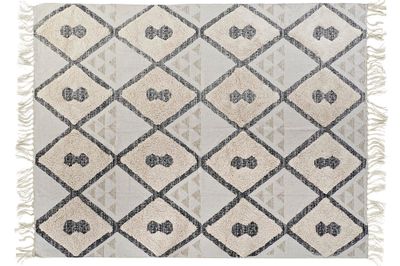 ALFOMBRA ALGODON 200X290X1 1500 GSM ROMBOS BEIGE