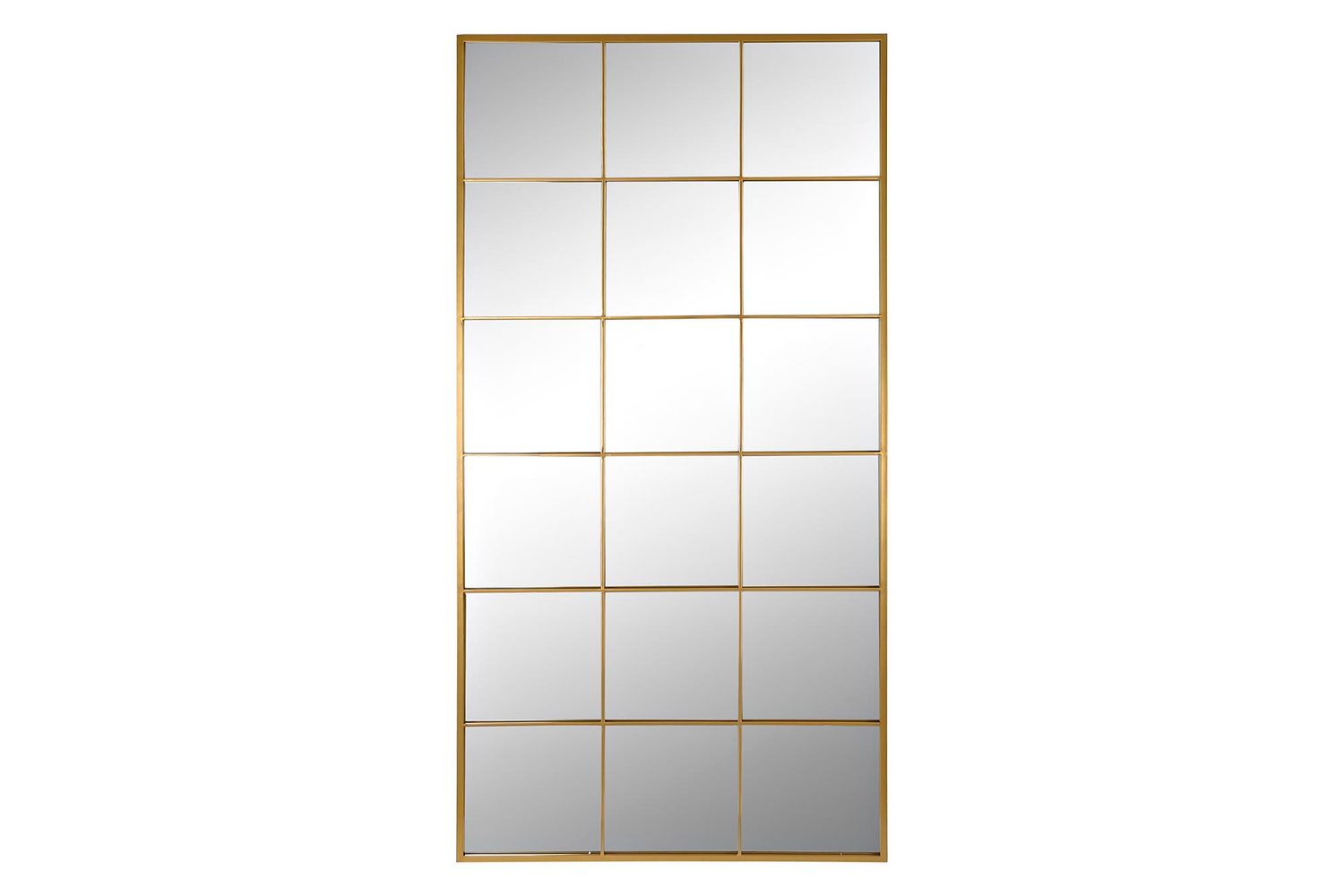 ESPEJO HIERRO CRISTAL 90X2X180 VENTANA DORADO