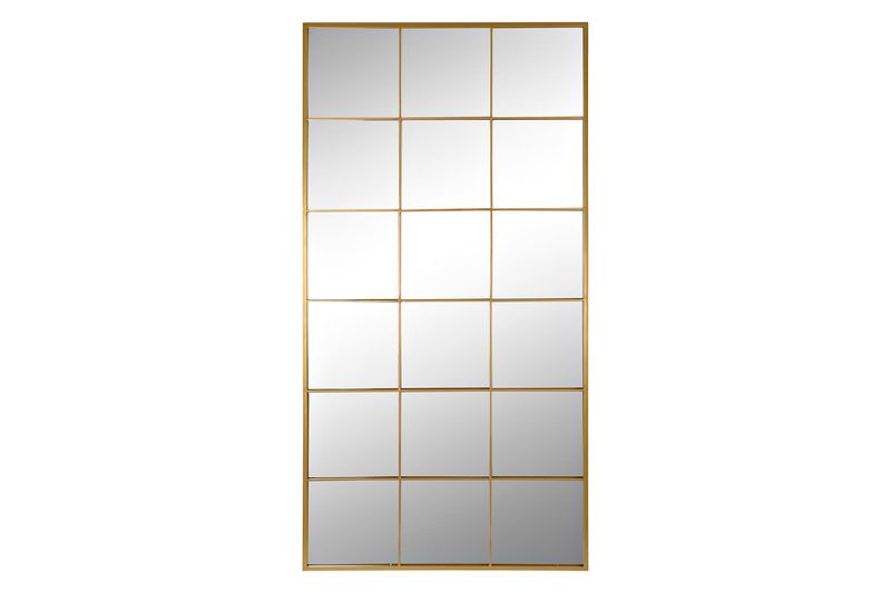 ESPEJO HIERRO CRISTAL 90X2X180 VENTANA DORADO