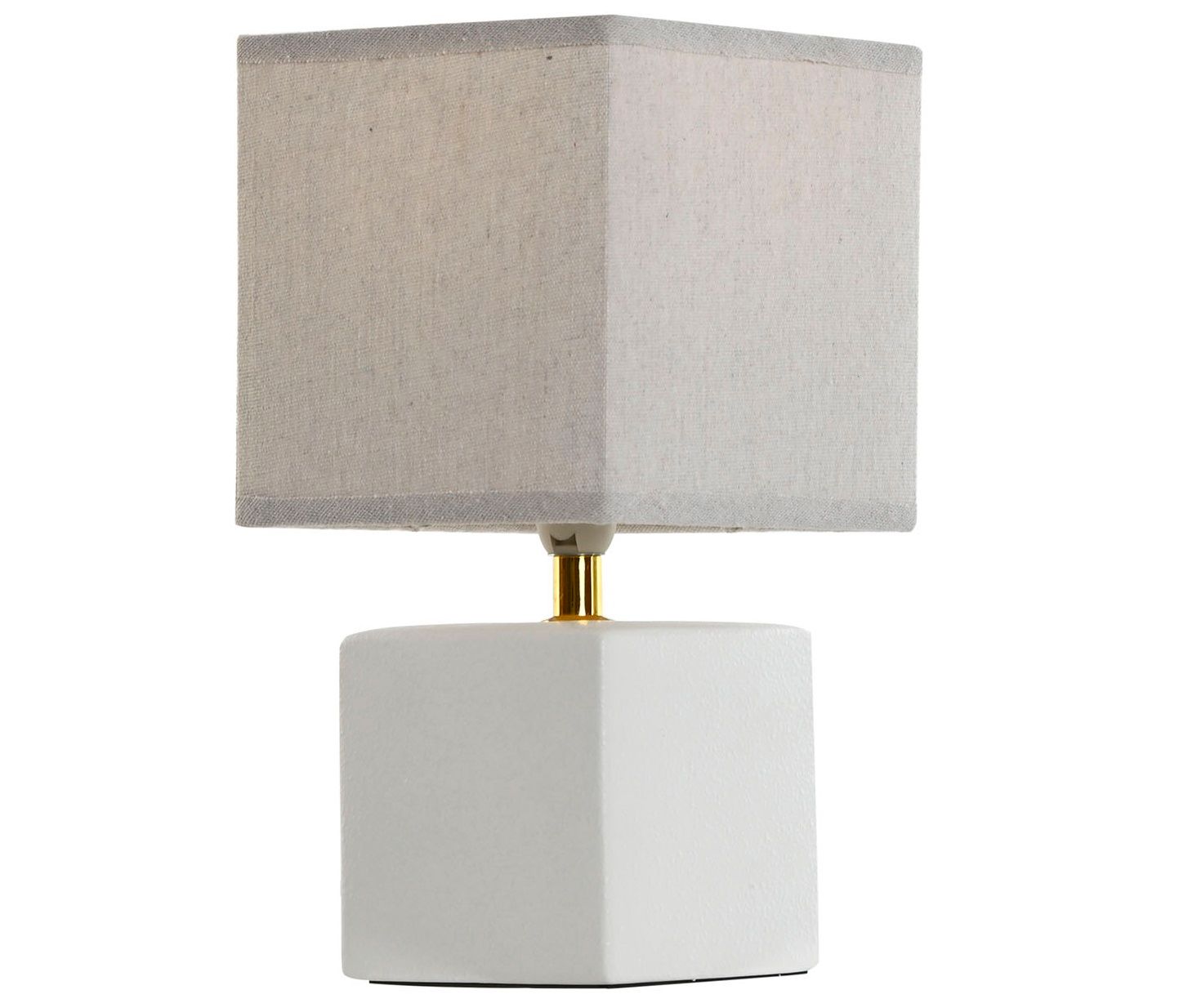 LAMPARA SOBREMESA CERAMICA LINO 15X15X30 BLANCO