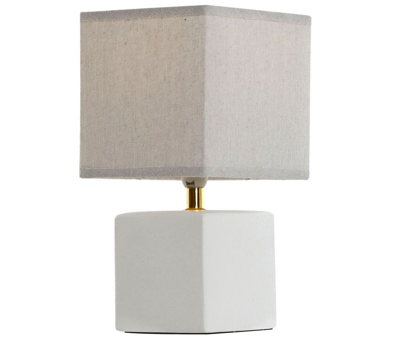 LAMPARA SOBREMESA CERAMICA LINO 15X15X30 BLANCO