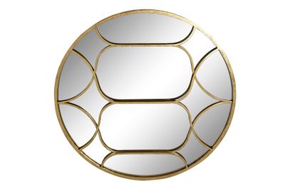 ESPEJO METAL 80X2,5X80 DORADO