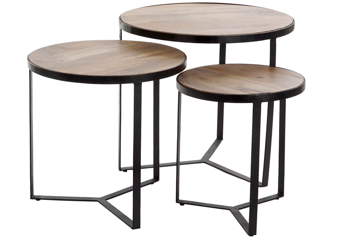 MESITA AUXILIAR SET 3 METAL MANGO 60X60X55 17,46