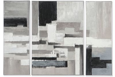 CUADRO SET 3 LIENZO PS 140X3,5X100 ABSTRACTO