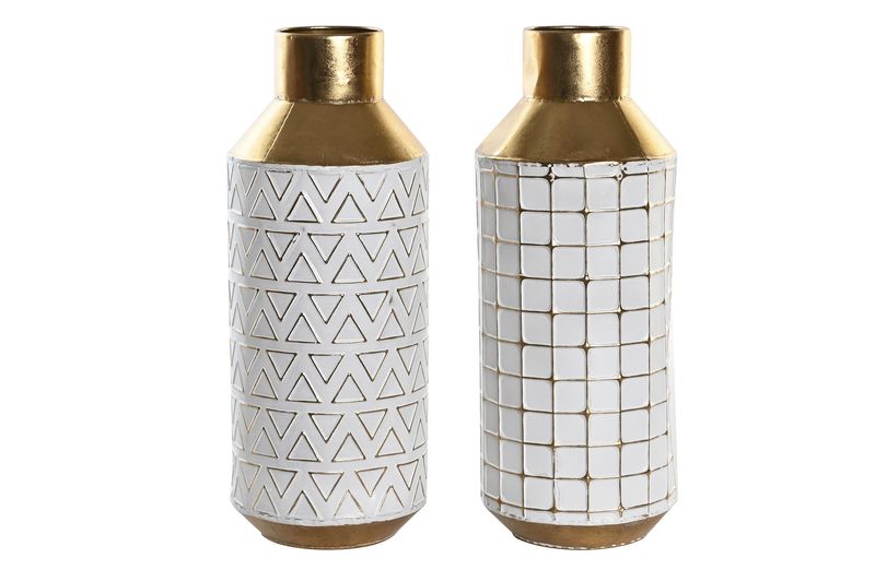 JARRON METAL 16X16X43 GEOMETRICO 2 SURT