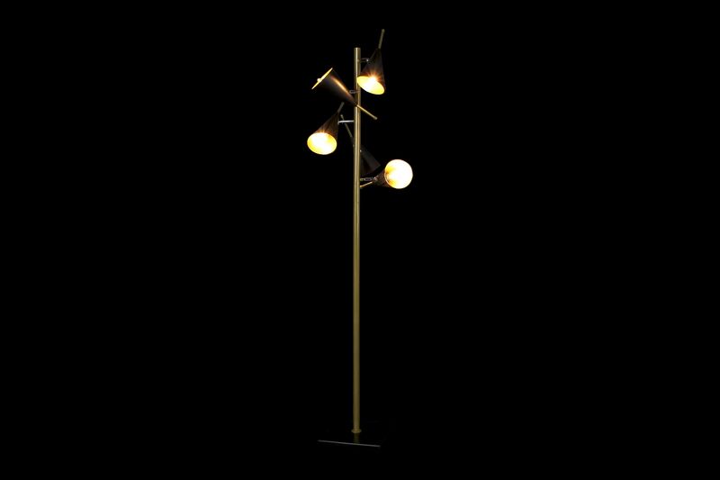 LAMPARA PIE METAL 36X36X160 NEGRO