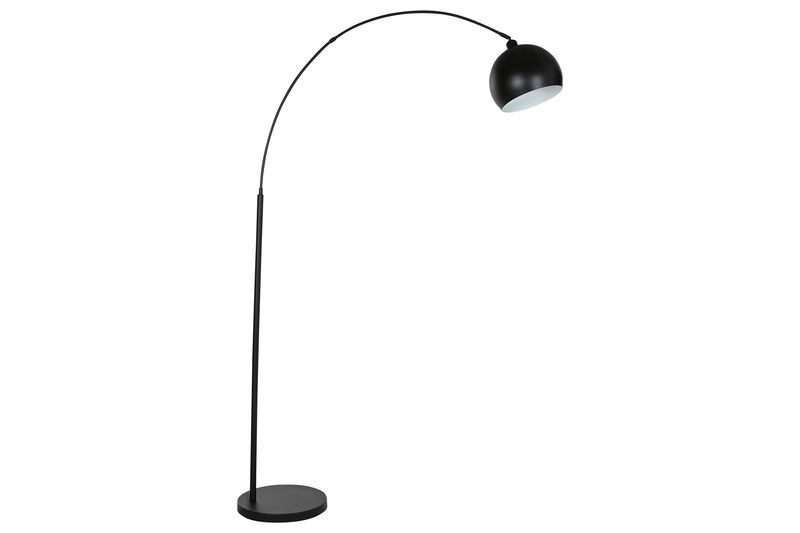 LAMPARA PIE METAL MARMOL 36X110X195 NEGRO