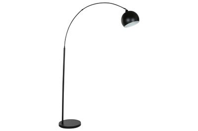 LAMPARA PIE METAL MARMOL 36X110X195 NEGRO