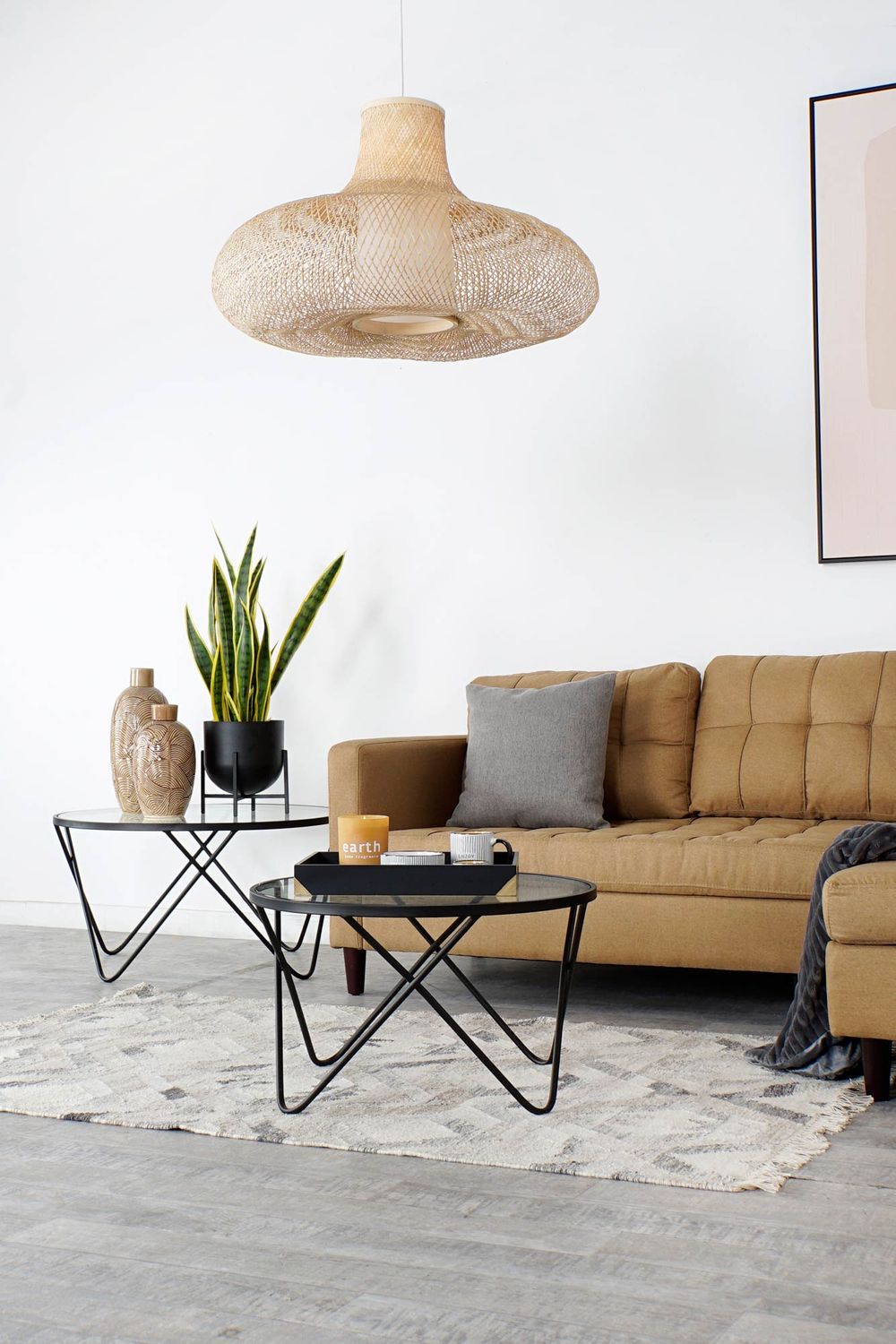 MACETERO SET 2 METAL 24X24X25,5 NEGRO