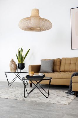 MACETERO SET 2 METAL 24X24X25,5 NEGRO