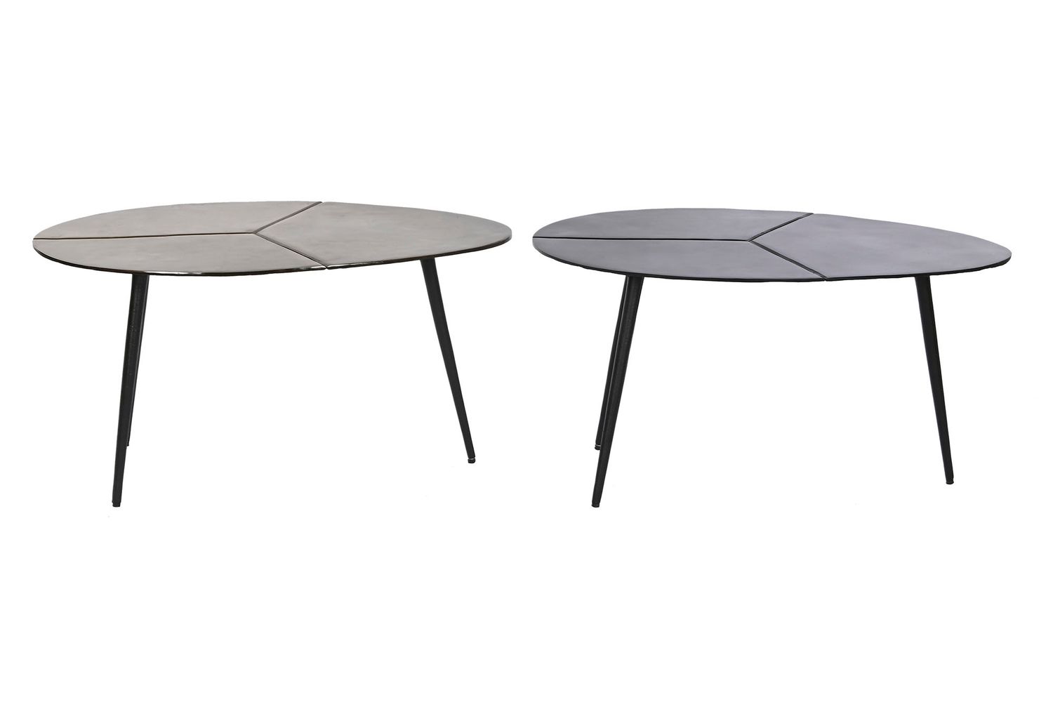 MESITA AUXILIAR ALUMINIO LATON 78X45X40 2 SURT.