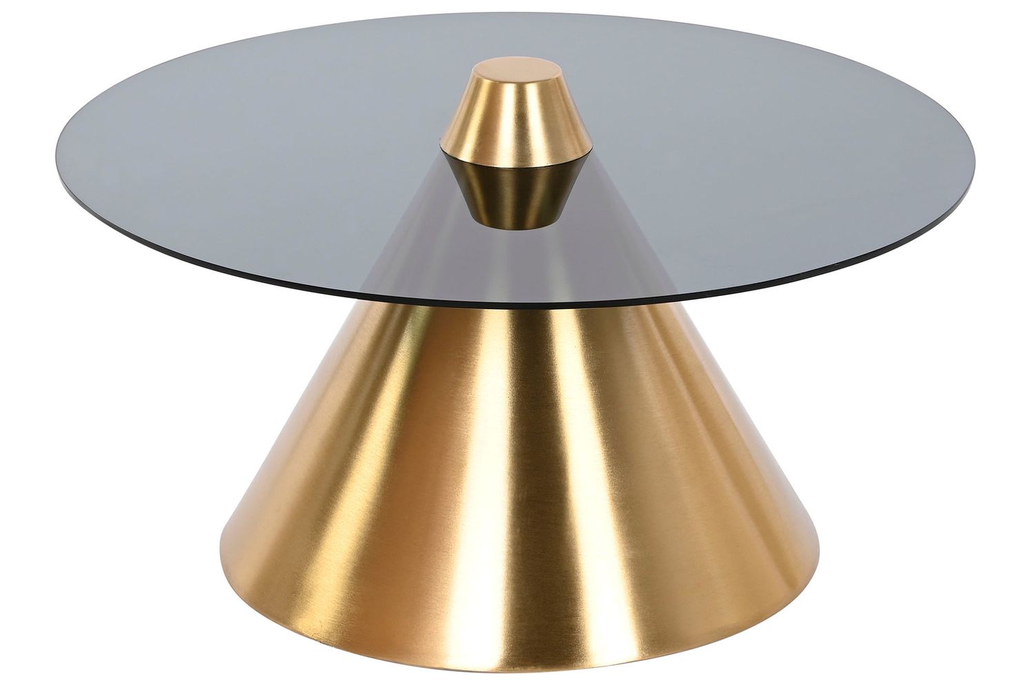 MESITA AUXILIAR METAL CRISTAL 60X60X30 DORADO