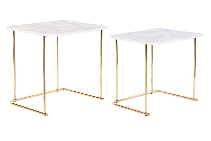 MESITA AUXILIAR SET 2 ACERO MDF 51X43X49 5,50