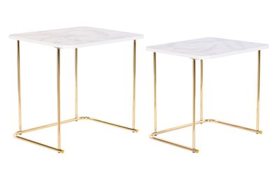 MESITA AUXILIAR SET 2 ACERO MDF 51X43X49 5,50
