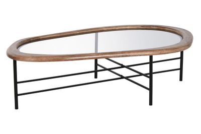 MESA CENTRO ABETO CRISTAL 120X69X33 NATURAL NEGRO