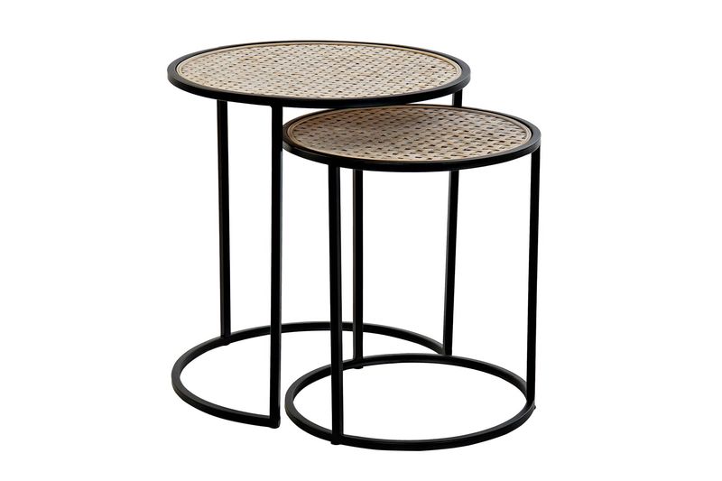 MESITA AUXILIAR SET 2 METAL 45X45X50,5 2,75 38X43