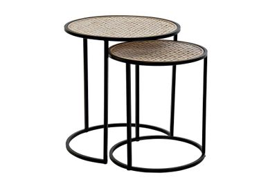 MESITA AUXILIAR SET 2 METAL 45X45X50,5 2,75 38X43