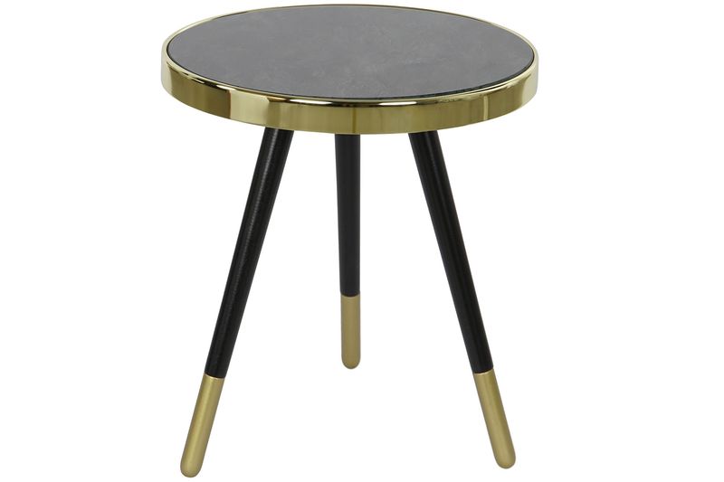 MESITA AUXILIAR ACERO CRISTAL 42,5X42,5X48