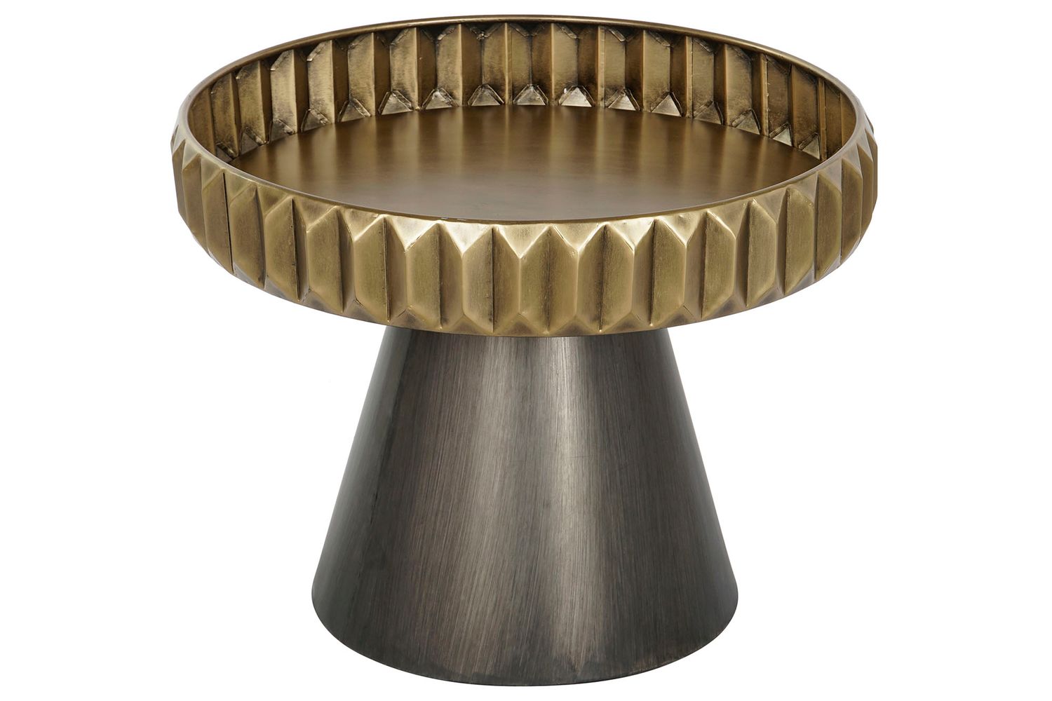 MESITA AUXILIAR METAL 60X60X48 DORADO