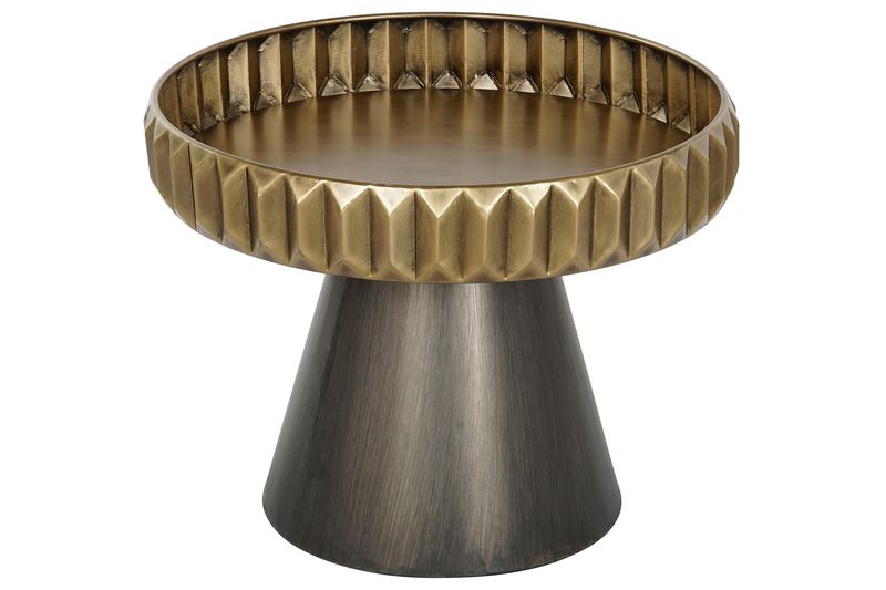 MESITA AUXILIAR METAL 60X60X48 DORADO