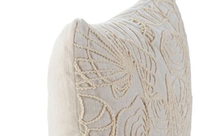 COJIN CHENILLA 45X15X45 450GR, BORDADO CREMA
