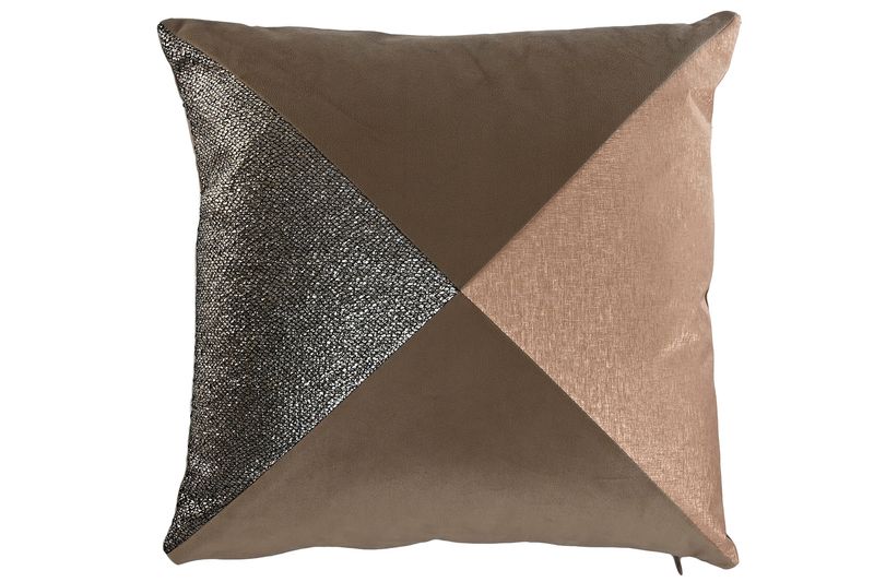 COJIN POLIESTER 45X8X45 METALIZADO MARRON
