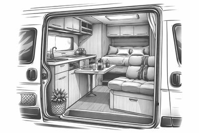Customized motorhome upholstery
