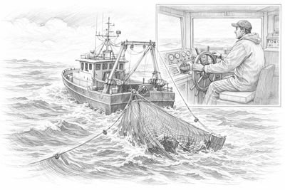 Coussin chaise | Sacrum & Coccyx | Bateau de pêche | Marins pécheurs