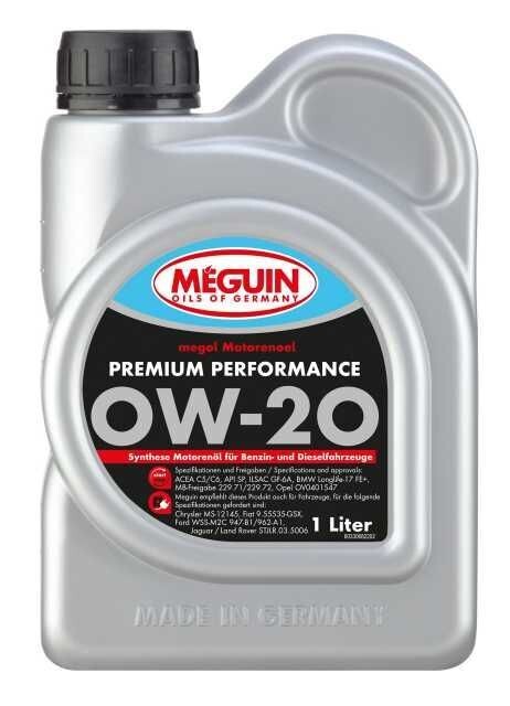 Megol Motorenöl Premium Performance SAE 0W-20 - 1L