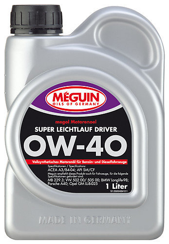 Megol Motorenöl Super Leichtlauf DRIVER SAE 0W-40 - 1L