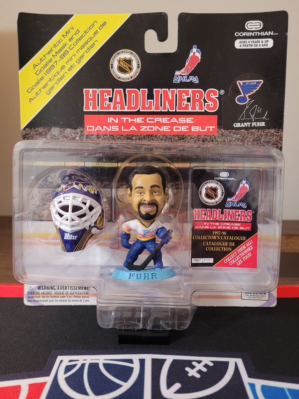 Grant Fuhr Headliners w/ Authentic Mini Goalie Mask (French)