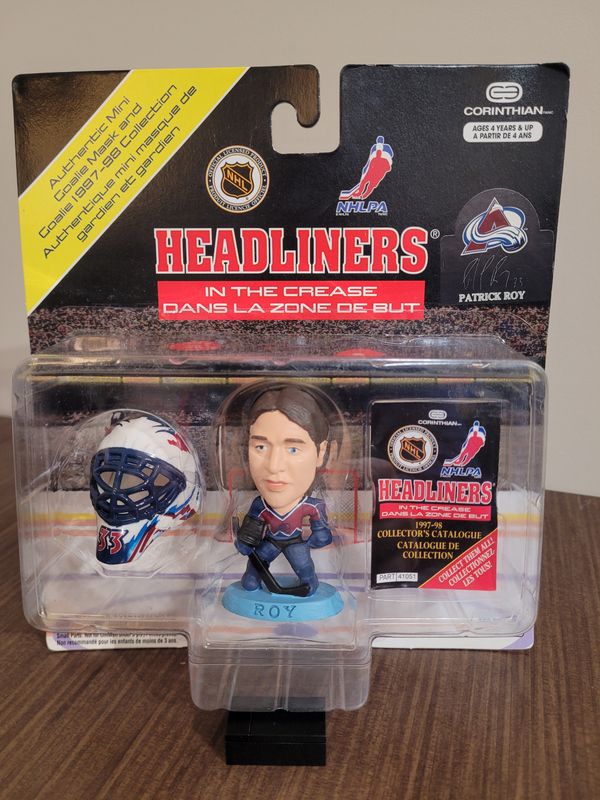 Patrick Roy Headliners w/ Authentic Mini Goalie Mask (French)
