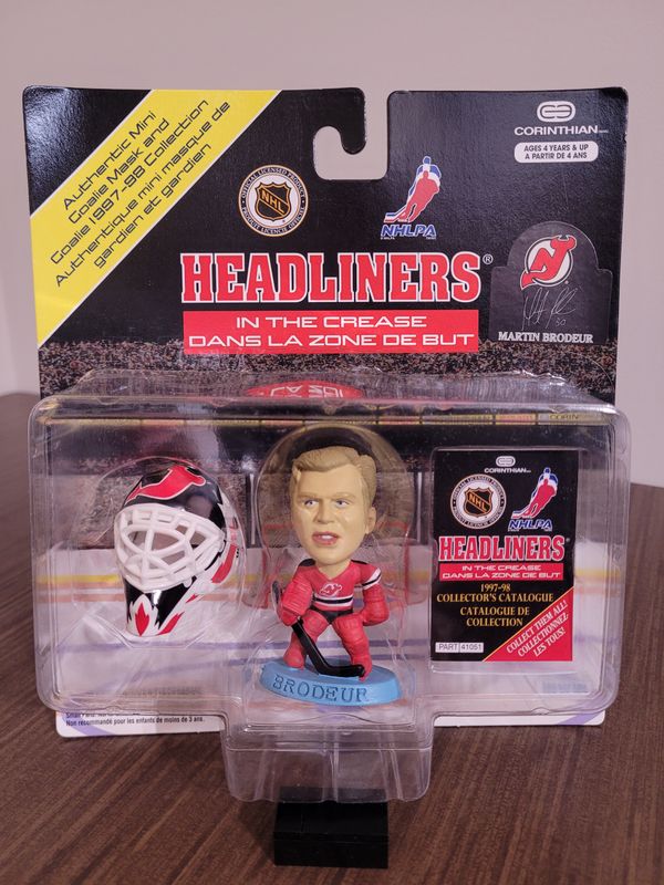 Martin Brodeur Headliners w/ Authentic Mini Goalie Mask (French)