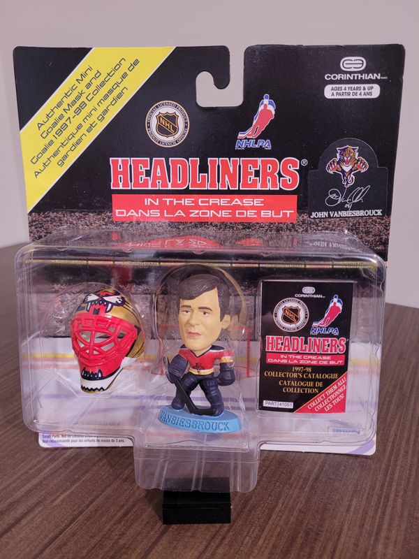 John Vanbiesbrouck Headliners w/ Authentic Mini Goalie Mask (French)