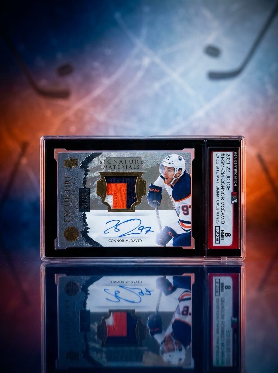Connor McDavid 2021-22 Upper Deck Exquisite Collection ESM-CM 