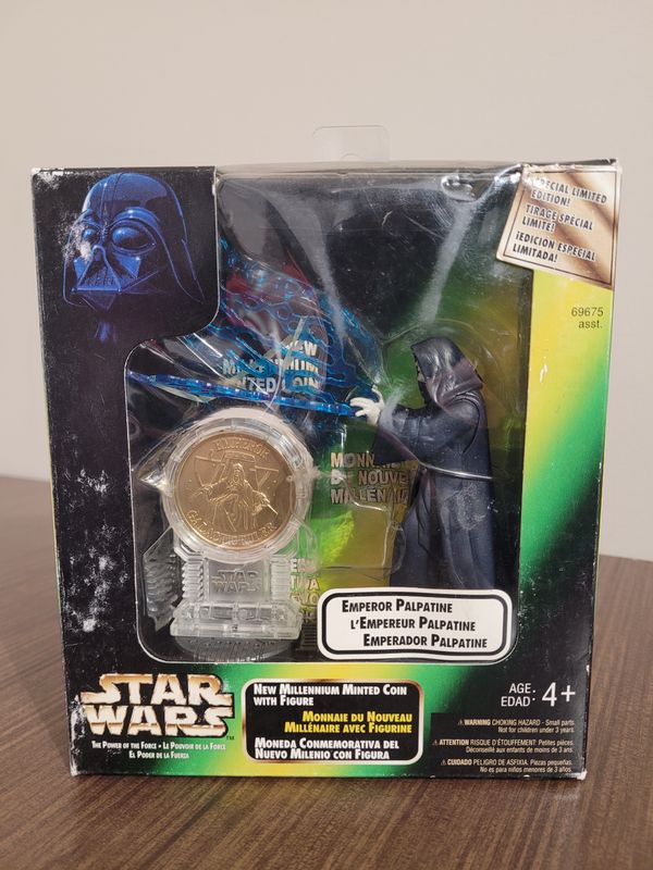 Emperor Palpatine Kenner Figurine w/ New Millennium Minted Coin (French, Spanish)