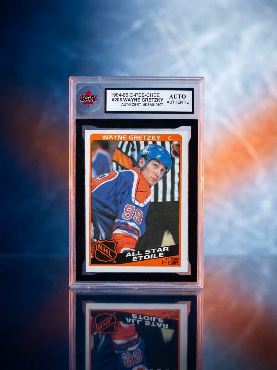 Wayne Gretzky 1984-85 O-Pee-Chee 208 Autographed