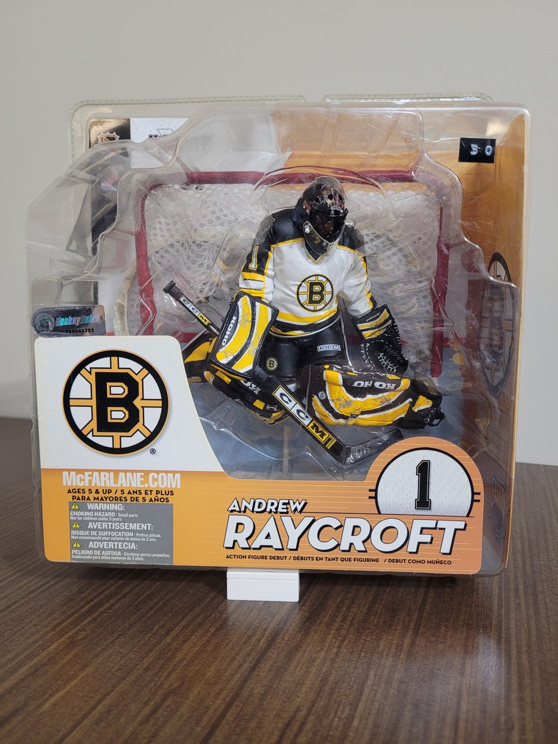 Andrew Raycroft McFarlane White Variant w/ Net