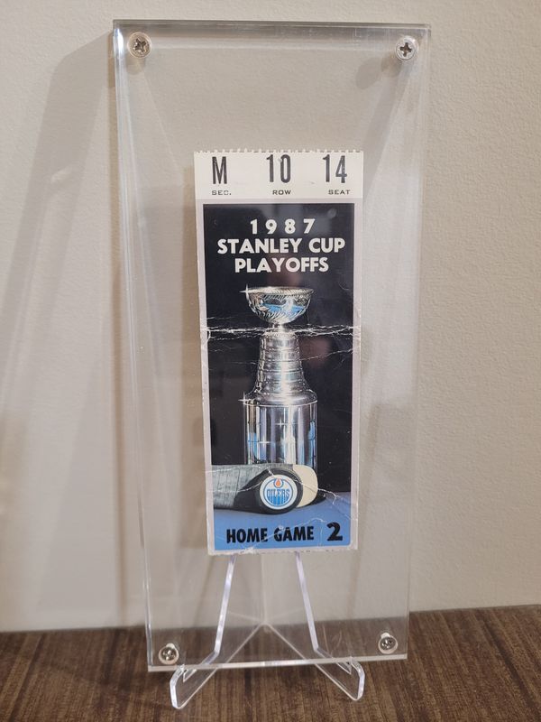 Edmonton Oilers 1987 Playoffs Ticket Stub - Highest-Scoring Playoff Game in NHL History