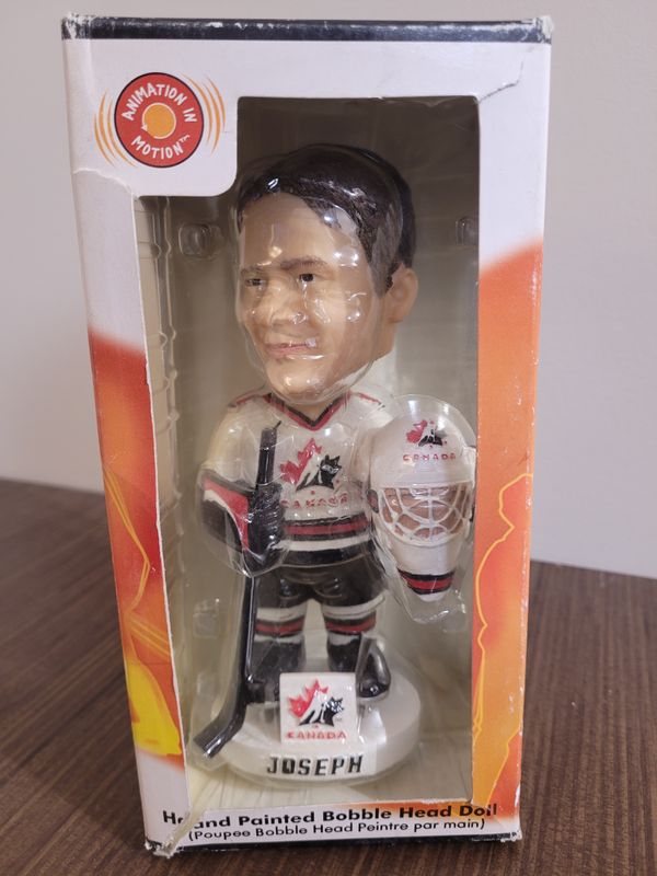 Curtis Joseph Hand-Painted Bobblehead - Slightly Damaged
