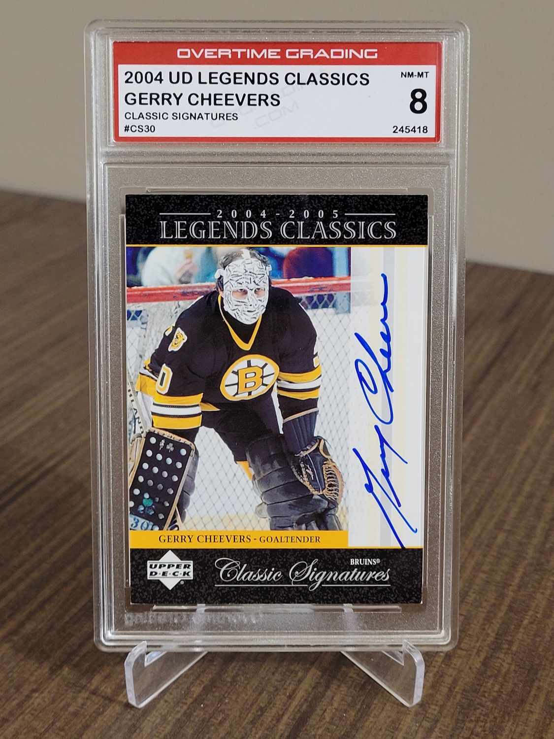 Gerry Cheevers 2004-05 UD Legends Classics CS30