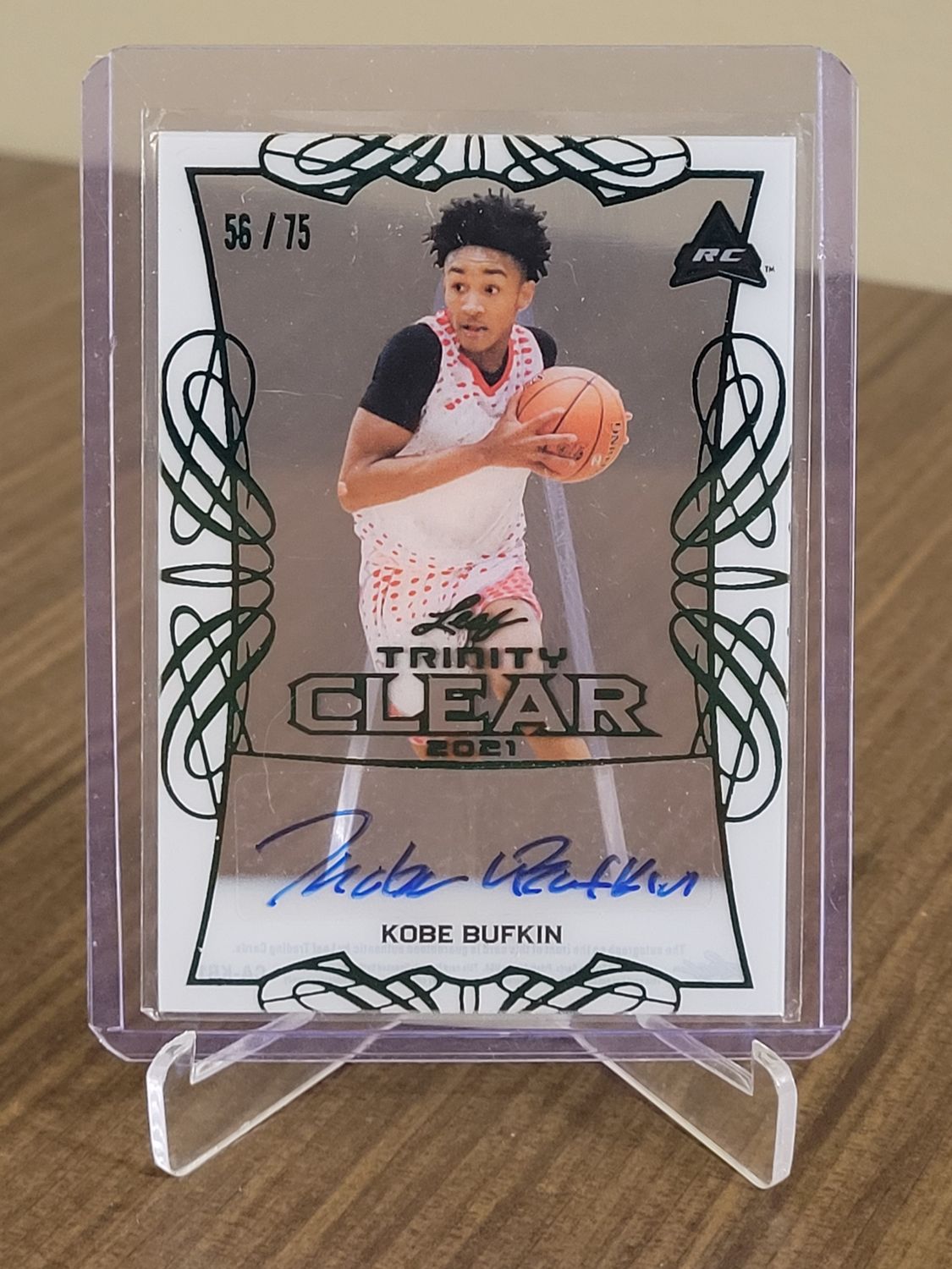 Kobe Bufkin 2021 Leaf Trinity Clear CA-KB1