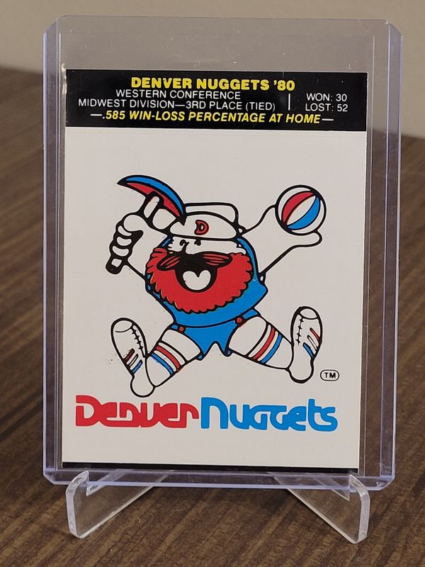 Denver Nuggets 1980-81 Fleer Team Sticker