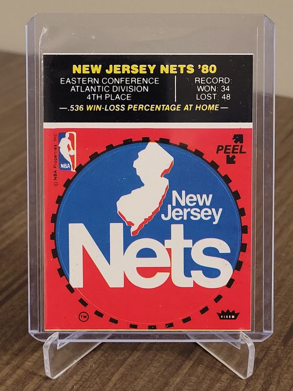 New Jersey Nets 1980-81 Fleer Team Sticker