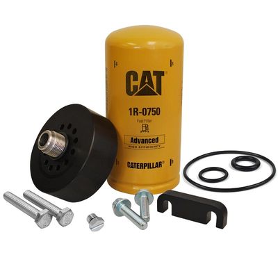 CAT Adapter with 1R-0750 Filter Bleeder Screw &amp; Spacer 01-16 GM 6.6L Duramax XDP